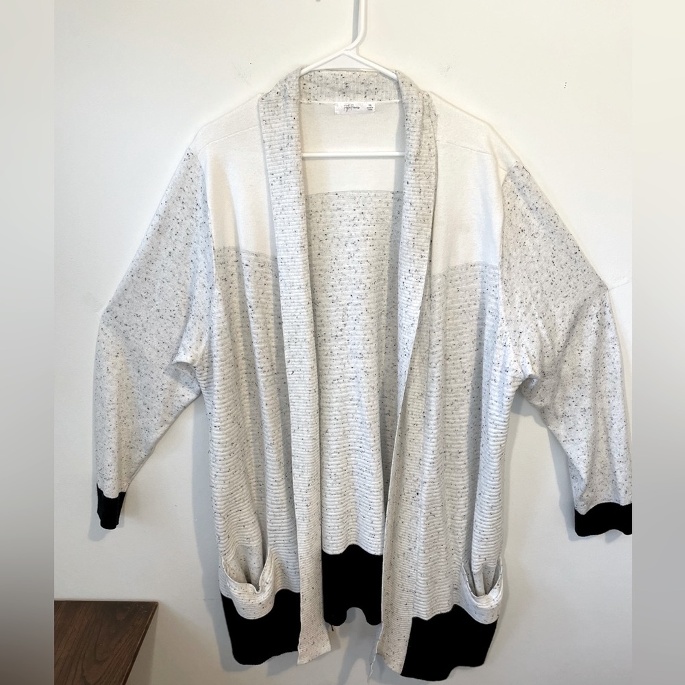 Anthropologie Peyton Primrose Grey Cardigan plus size 2X classic career office